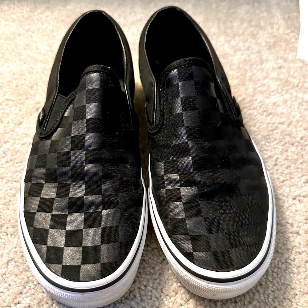 Vans - Classic Slip-On Checkerboard Shoe black/black